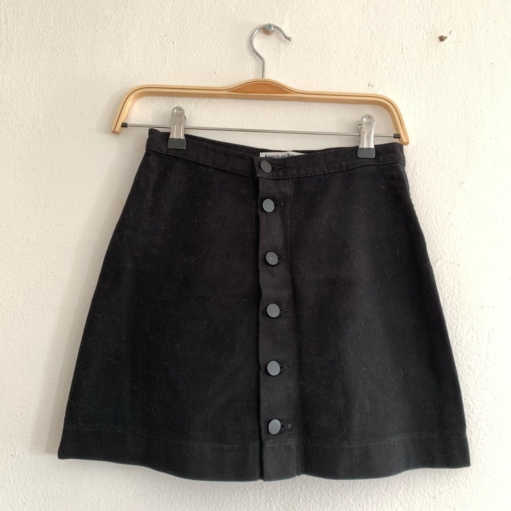 American Apparel black denim skirt, small
